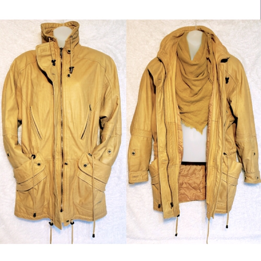 80’s Vintage Marigold Leather Jacket by Lew Magram NY
